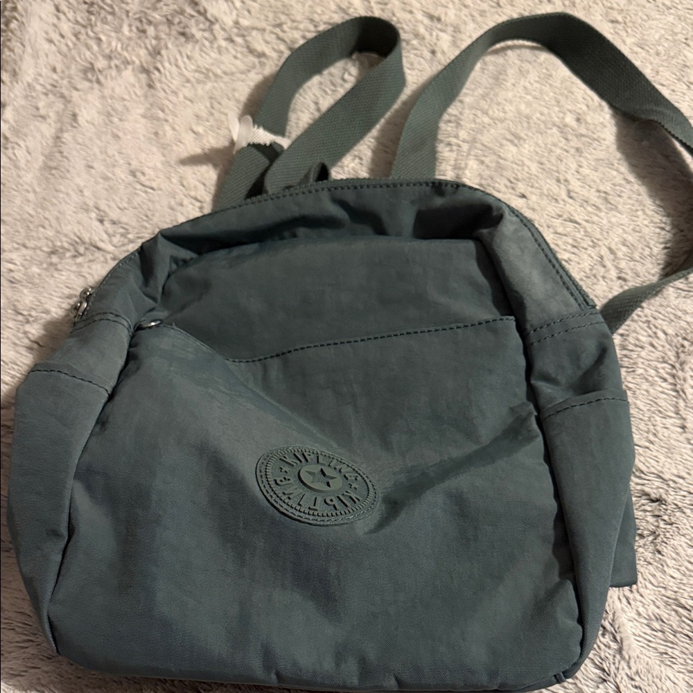 Kipling Teal Green Nylon Backpack